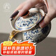 尚言坊汝窯手抓壺蓋碗單個大號茶杯不燙手高檔陶瓷功夫茶具泡茶碗一人用
