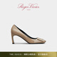 ROGERVIVIER/RV女鞋Trompette方扣細跟漆皮高跟單鞋 駝色 38 （建議拍大半碼，詳詢(xún)客服）