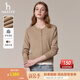 哈吉斯（HAZZYS）女裝 秋季女士簡約假兩件羊毛開衫女ABYSD1CCX03 米色BI M (160/84A 38)