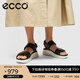 愛步（ECCO）休閑涼鞋 夏季厚底舒適百搭女鞋一字帶外穿涼鞋 靈動213103 黑色21310301001 38