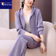 啄木鳥(niǎo)品牌運動(dòng)套裝女春秋新款時(shí)尚洋氣寬松衛衣連帽長(cháng)袖長(cháng)褲休閑兩件套 丁香紫粉 XL【110-120斤】不起球 不褪色 【送運費險】