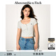 ABERCROMBIE & FITCH【多色亨利領(lǐng)】女裝25夏季經(jīng)典小麋鹿修身短袖T恤KI139-5271 淺灰色 L (165/104A)