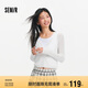 森馬（Semir）[商場同款]針織開衫女短款修身純色2025夏季花邊V領(lǐng)101325106002