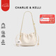 CHARLIE&KELLI CK品牌包包女款2025年鏈條云朵包輕奢單肩斜挎包七夕情人節禮物 米白【京倉配送 贈禮袋+賀卡】