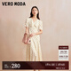 VEROMODA連衣裙2024早春新款五分袖甜美氣質(zhì)顯瘦印花度假風(fēng) S85本白色 160/80A/S