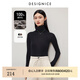 迪賽尼斯（DESIGNICE）冬季新款修身正肩內(nèi)搭羊毛衫軟糯通勤高領(lǐng)長袖毛衣女 黑色 S