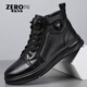 零度風(fēng)格·ZERO STYLE輕奢男鞋馬丁靴男秋季2025新款休閑英倫風(fēng)男靴真皮軟底高幫皮靴 黑色02【秋季新款】 43 【標準皮鞋碼】