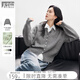 對白法式高級感圓領針織開衫女2024冬季新款氣質軟糯百搭毛衣外套 時尚灰 預售[10月13日] XL