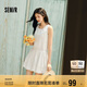 森馬（Semir）連衣裙女方領(lǐng)抽繩無袖背心裙可愛2025夏季波點花苞裙107425114061
