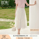 香影白色網(wǎng)紗蓬蓬裙半身裙女2025夏季新款超仙小白裙a字仙女裙子 米白 M 160/84A/95-110斤