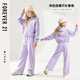 FOREVER21女童春季套裝2026新款洋氣時(shí)髦大童開(kāi)衫外套女孩上衣兒童運動(dòng)褲女