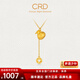 CRD克徠帝黃金項鏈銅錢(qián)福袋足金999鏈墜拉絲車(chē)花工藝送節日禮物 4.5g