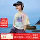 ASK JUNIOR兒童純棉短袖T恤25夏季中大童扎染撞色半袖體恤青少年男童上衣