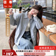 蕓蕁外套女2025新款藍(lán)色皮衣外套女春秋休閑簡(jiǎn)約設(shè)計(jì)感減齡翻領(lǐng)機(jī)車(chē)PU 藍(lán)色雙層外套 S 建議70-90斤左右