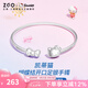正港（ZGO）【999銀手鐲】足銀鐲子三麗鷗HelloKitty女孩女生生日禮物 6089