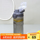 樂扣樂扣（LOCK&LOCK）人魚線塑料運(yùn)動(dòng)水杯便攜水壺男女杯子520ML灰色七夕情人節(jié)禮物