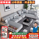 歐蒂家居沙發(fā)客廳2025新款現(xiàn)代簡約科技貓抓布藝沙發(fā)實木沙發(fā)大小戶型家具 四件套【配4個小凳子】 加厚貓抓布【乳膠海綿+松木框】
