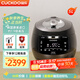 福庫（CUCKOO）黑晶鉆電飯煲家用2-8個(gè)人韓國原裝進(jìn)口大容量高壓電飯鍋智能語(yǔ)音定時(shí)多功能IH高壓鉆石聚能內膽 AH1080FD 5L