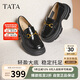 他她TATA樂福鞋女一腳蹬英倫單鞋 黑色 36