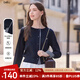 百圖betu女裝2025秋季新款毛針織衫Miu系格子拼接簡(jiǎn)約顯瘦長(cháng)袖2508T03 寶蘭 L