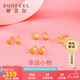 賽菲爾黃金耳飾足金999.9女迷你養(yǎng)耳棒卡通耳釘 圓點(diǎn)約0.35克 單支售賣 