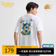 卡賓精致繡花T恤25夏季生動(dòng)有趣色彩豐富 米白色12  M /170/48 