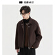 伯爵卓爾全羊毛雙面呢夾克男士2025初冬新款通勤保暖男裝外套 Z541600 巧克力軟糖 2XL