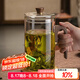 格娜斯高硼硅大容量玻璃杯1000ml大號(hào)泡茶杯個(gè)人專用辦公室男士喝水杯子