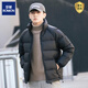 羅蒙（ROMON）羽絨服男冬季輕薄款立領(lǐng)秋冬2025新款男士外套短款冬款青少年加厚 黑色(高質(zhì)量羽絨服) 3XL 建議160-180斤