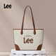 Lee2026新款條紋復古托特包大容量通勤上班單肩包新年情人節禮物