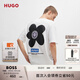 HUGO雨果【禮物】【100%棉 男女同款】藝術(shù)圖案裝飾棉質(zhì)T 恤 100-白色 L