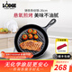 LODGE 【美國進(jìn)口】廚房好物不易粘鍋鑄鐵鍋無(wú)涂層牛排鍋不挑爐灶26cm L8GP3圓形牛排煎鍋 26cm
