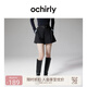 歐時力OCHIRLY 澳洲羊毛精紡短褲女直筒通勤風(fēng)高智流行早秋新品 黑色 S