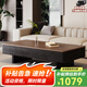 左客左家中古風胡桃木簡約現(xiàn)代長方形茶幾客廳家用小戶型高級感實木茶幾桌 實木茶幾120*60CM
