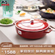 琺寶（staub）法國進(jìn)口旋風(fēng)釘海鮮鍋雙耳煲湯烹飪鍋海鮮鍋櫻桃紅28cm 40511-474