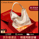 CRTNZO KROEZ輕奢包包女包2025年新款大容量女士單肩托特包生日七夕情人節禮物 米白色--紅色禮盒送女友老婆閨蜜