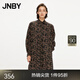 JNBY/江南布衣春夏襯衫連衣裙寬松印花翻領(lǐng)襯衫休閑外套女5N4G13820 077/雜灰咖 M