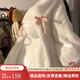 斐莉玥奶系可愛(ài)兔耳朵羊羔絨衛衣外套女冬小個(gè)子加絨加厚毛茸茸棉襖棉服 白色 M 建議80-100斤