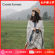 CRANTA KOMEIA民族風(fēng)披肩女秋冬季外搭西藏旅游護(hù)肩圍巾生日七夕情人節(jié)禮物 米白色 高級(jí)感輕奢送女朋友實(shí)用老婆