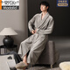 莫代爾男士睡袍秋冬款海島絨睡衣加厚珊瑚絨簡(jiǎn)約2025冬季浴袍大碼家居服 【單袍海島絨】H150男 XL