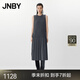JNBY/江南布衣25春新品連衣裙優(yōu)雅風琴百褶無袖圓領寬松5P3G12910 071/雜灰 S