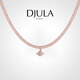 DJULA【明星同款】法國DJULA茱蕊星耀系列疊戴混搭潮流18K金鑲鉆石項鏈 18K金玫瑰金（眼睛）