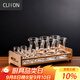 CLITON白酒杯分酒器100ml酒具13件套裝茅臺一口小酒杯酒盅6壺6杯酒杯架
