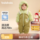 巴拉巴拉（BALABALA）童裝嬰兒連體衣假兩件連體羽絨服寶寶衣服冬加厚男童女童兒童 黃綠41122-白鴨絨 100cm