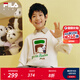 FILA【抗菌】斐樂(lè)兒童童裝上衣2025年秋季新款男女童舒適套頭衛(wèi)衣 麥芽糖白-IV 140