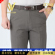 NASAOVER男士純棉休閑褲秋冬高腰中年爸爸裝品牌長(cháng)褲高端商務(wù)男裝直筒褲子 高檔灰色【可退貨送運費險】 -1 38 【腰圍2尺9】【建議體重170-180斤】