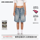 ANN ANDELMAN【李蘭迪同款】官方直營(yíng)洗水五分牛仔褲女短褲寬松闊腿褲 藍色 M