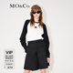 MO&Co.MC刺繡棉質(zhì)寬松T恤美式復古打底衫情侶裝t恤純棉T恤摩安珂 本白色-第2批 M 165