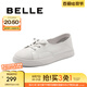 百麗（Belle）舒適休閑小白鞋女護(hù)士鞋商場(chǎng)同開(kāi)車(chē)便鞋B4J1DCA4預(yù)售 白色 37 (235mm)