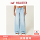 HOLLISTER25春夏新款baggy美式vibe低腰闊腿牛仔褲女裝KI355-5393 破洞款，淺色 26 150/66A 2短版